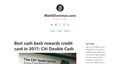Desktop Screenshot of mattsilverman.com