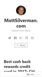 Mobile Screenshot of mattsilverman.com
